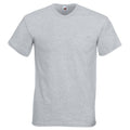 Heather Grey - Front - Fruit Of The Loom Mens Valueweight V-Neck, Short Sleeve T-Shirt