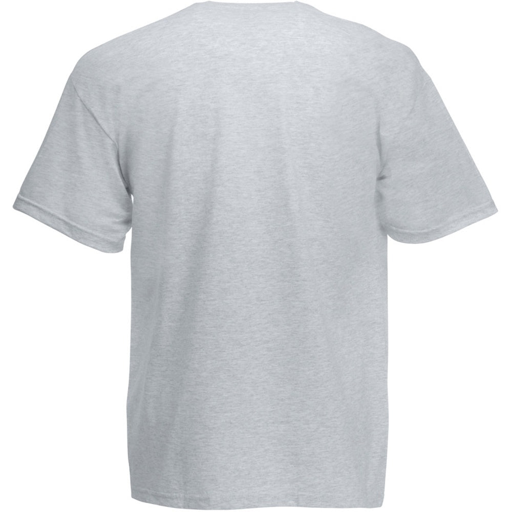 Heather Grey - Back - Fruit Of The Loom Mens Valueweight V-Neck, Short Sleeve T-Shirt