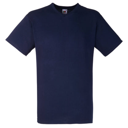 Deep Navy - Front - Fruit Of The Loom Mens Valueweight V-Neck, Short Sleeve T-Shirt