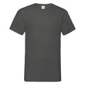 Light Graphite - Front - Fruit Of The Loom Mens Valueweight V-Neck, Short Sleeve T-Shirt