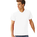 White - Back - Fruit Of The Loom Mens Valueweight V-Neck, Short Sleeve T-Shirt
