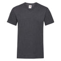 Dark Heather - Front - Fruit Of The Loom Mens Valueweight V-Neck, Short Sleeve T-Shirt