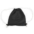 Black - Front - Bagbase Icon Drawstring Bag-Gymsac