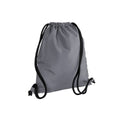 Graphite Grey-Black - Front - Bagbase Icon Drawstring Bag-Gymsac