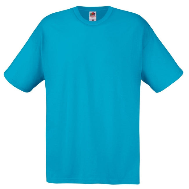 Azure Blue - Front - Fruit Of The Loom Mens Original T-Shirt