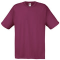 Burgundy - Front - Fruit Of The Loom Mens Original T-Shirt