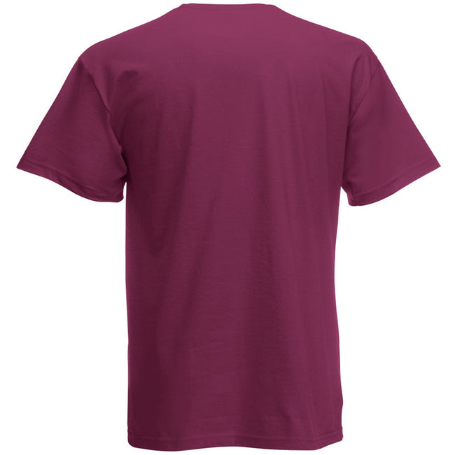 Burgundy - Back - Fruit Of The Loom Mens Original T-Shirt