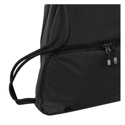 Black-Black - Back - Bagbase Athleisure Water Resistant Drawstring Sports Gymsac Bag