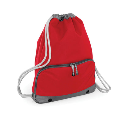 Ice Grey - Front - Bagbase Athleisure Water Resistant Drawstring Sports Gymsac Bag