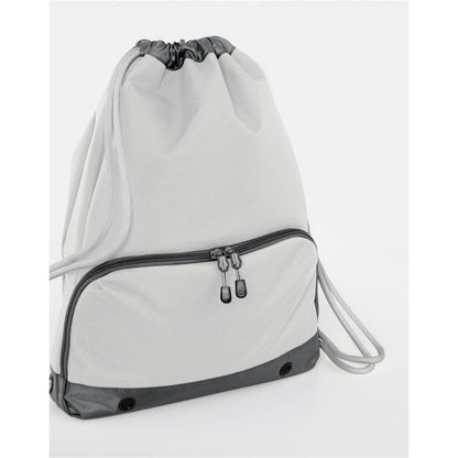 Ice Grey - Back - Bagbase Athleisure Water Resistant Drawstring Sports Gymsac Bag