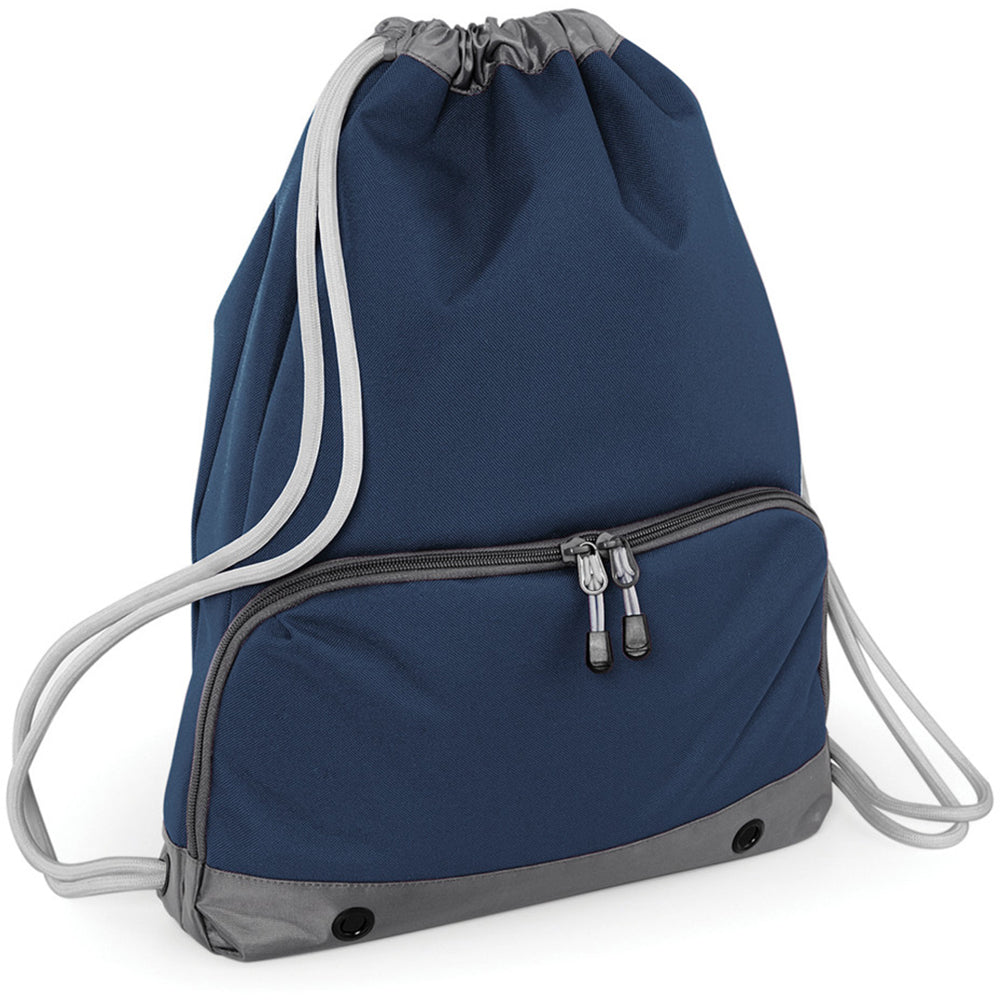 French Navy - Front - Bagbase Athleisure Water Resistant Drawstring Sports Gymsac Bag