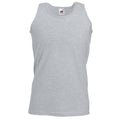 Heather Grey - Front - Fruit Of The Loom Mens Athletic Sleeveless Vest - Tank Top