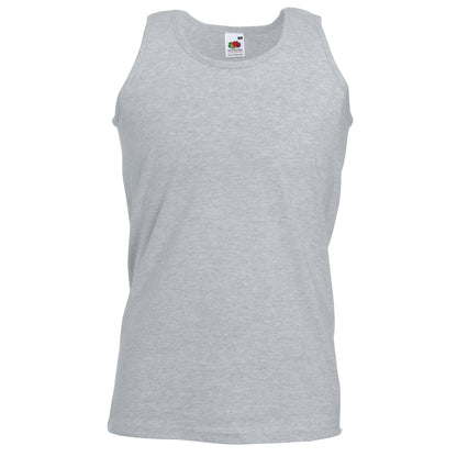 Heather Grey - Front - Fruit Of The Loom Mens Athletic Sleeveless Vest - Tank Top
