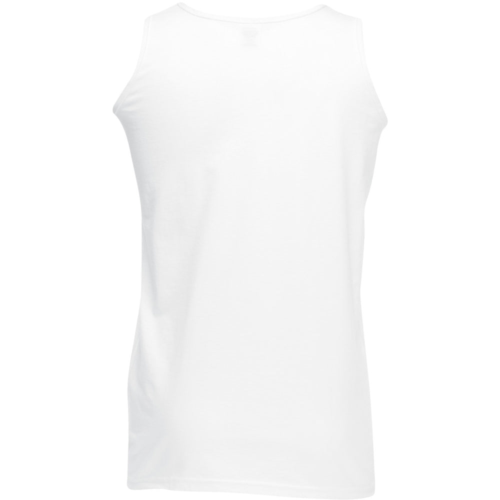 White - Back - Fruit Of The Loom Mens Athletic Sleeveless Vest - Tank Top