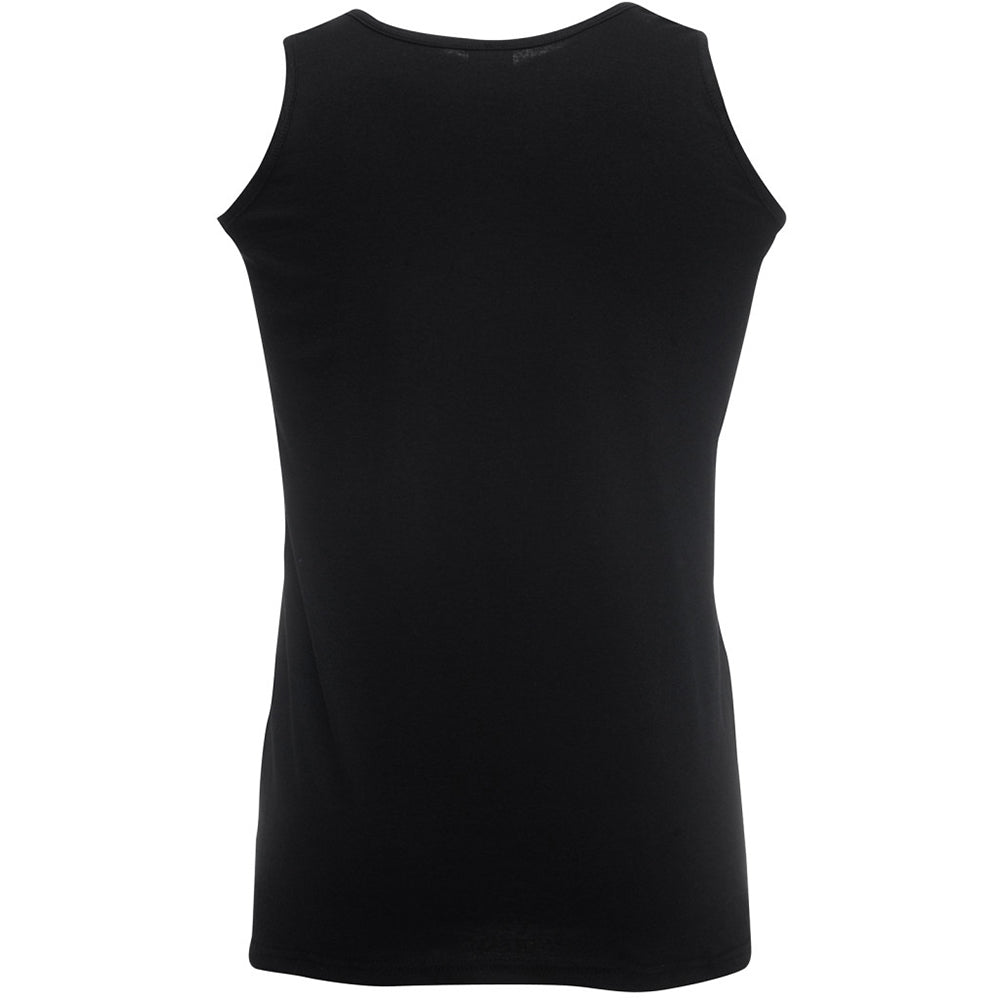 Black - Back - Fruit Of The Loom Mens Athletic Sleeveless Vest - Tank Top