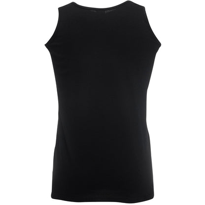 Black - Back - Fruit Of The Loom Mens Athletic Sleeveless Vest - Tank Top