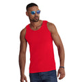 Red - Back - Fruit Of The Loom Mens Athletic Sleeveless Vest - Tank Top