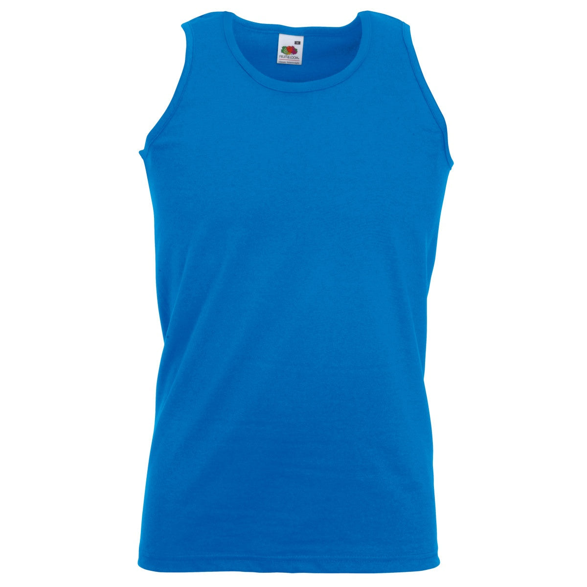 Royal - Front - Fruit Of The Loom Mens Athletic Sleeveless Vest - Tank Top