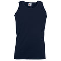 Deep Navy - Front - Fruit Of The Loom Mens Athletic Sleeveless Vest - Tank Top