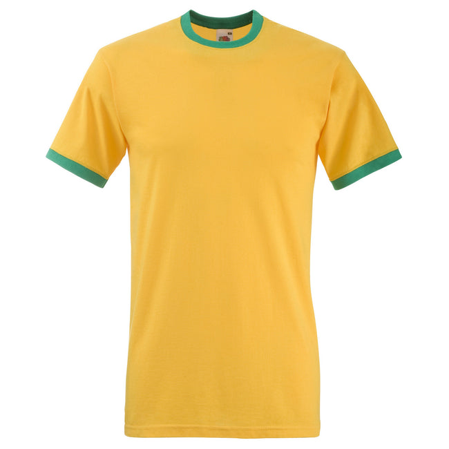 Sunflower-Kelly Green - Front - Fruit Of The Loom Mens Valueweight Short Sleeve T-Shirt