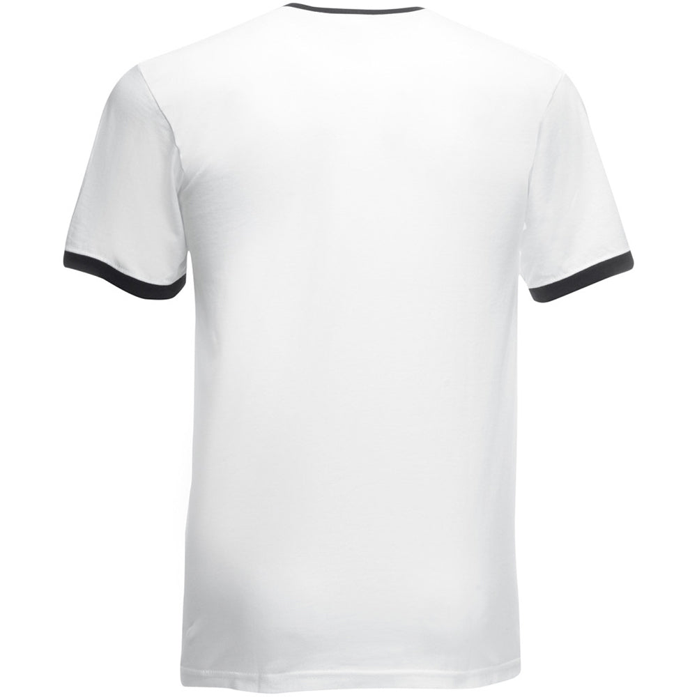 White-Black - Back - Fruit Of The Loom Mens Valueweight Short Sleeve T-Shirt