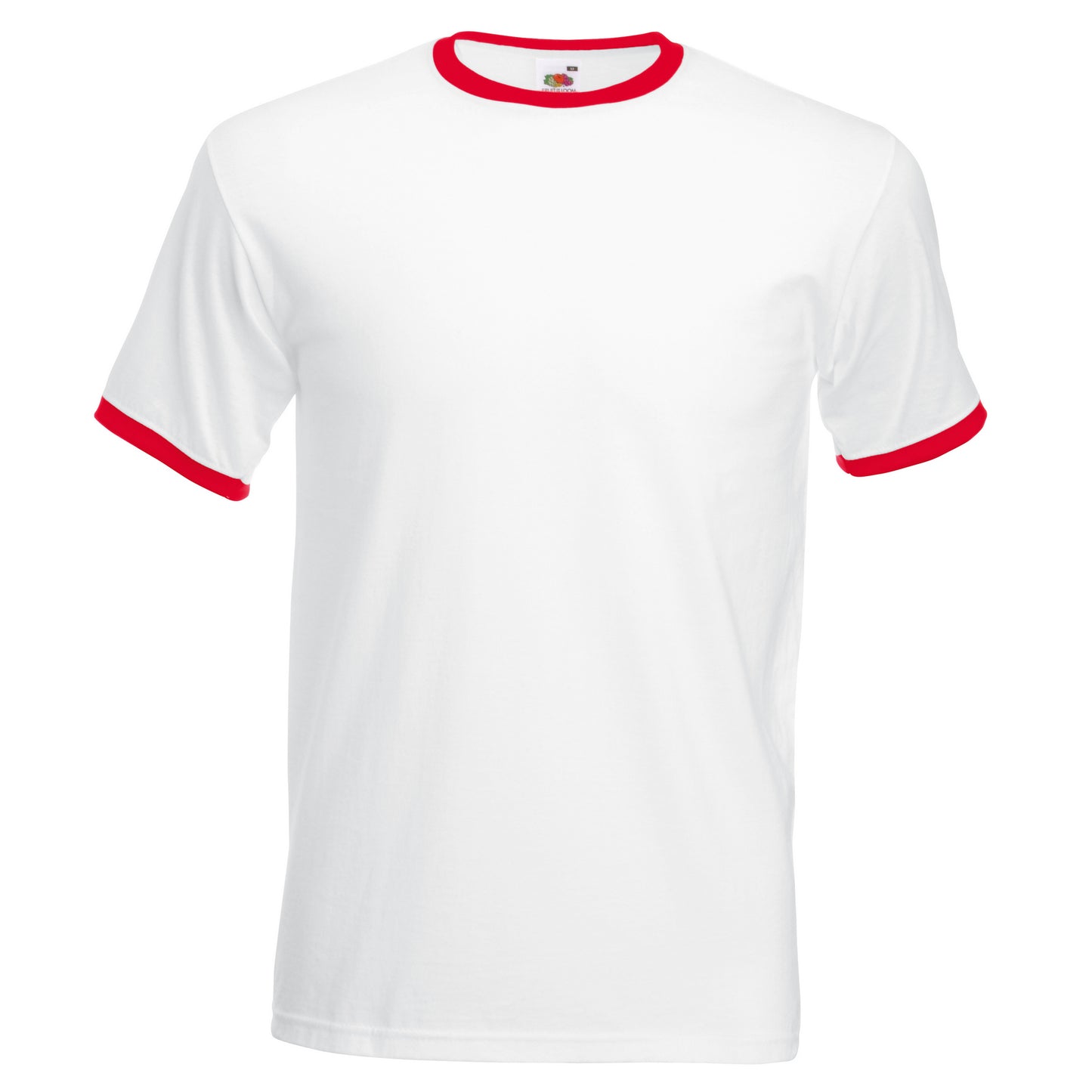 White-Red - Front - Fruit Of The Loom Mens Valueweight Short Sleeve T-Shirt