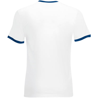 White-Navy - Back - Fruit Of The Loom Mens Valueweight Short Sleeve T-Shirt