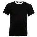 Black-White - Front - Fruit Of The Loom Mens Valueweight Short Sleeve T-Shirt