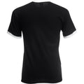 Black-White - Back - Fruit Of The Loom Mens Ringer Short Sleeve T-Shirt