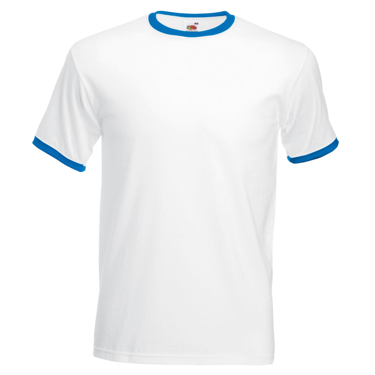White-Royal Blue - Front - Fruit Of The Loom Mens Valueweight Short Sleeve T-Shirt