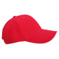 Classic Red-White - Back - Beechfield Adults Unisex Athleisure Cotton Baseball Cap