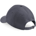 Graphite Grey-Black - Back - Beechfield Adults Unisex Athleisure Cotton Baseball Cap