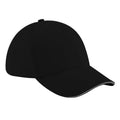 Black-Graphite - Front - Beechfield Adults Unisex Athleisure Cotton Baseball Cap