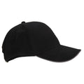 Black-Graphite - Back - Beechfield Adults Unisex Athleisure Cotton Baseball Cap