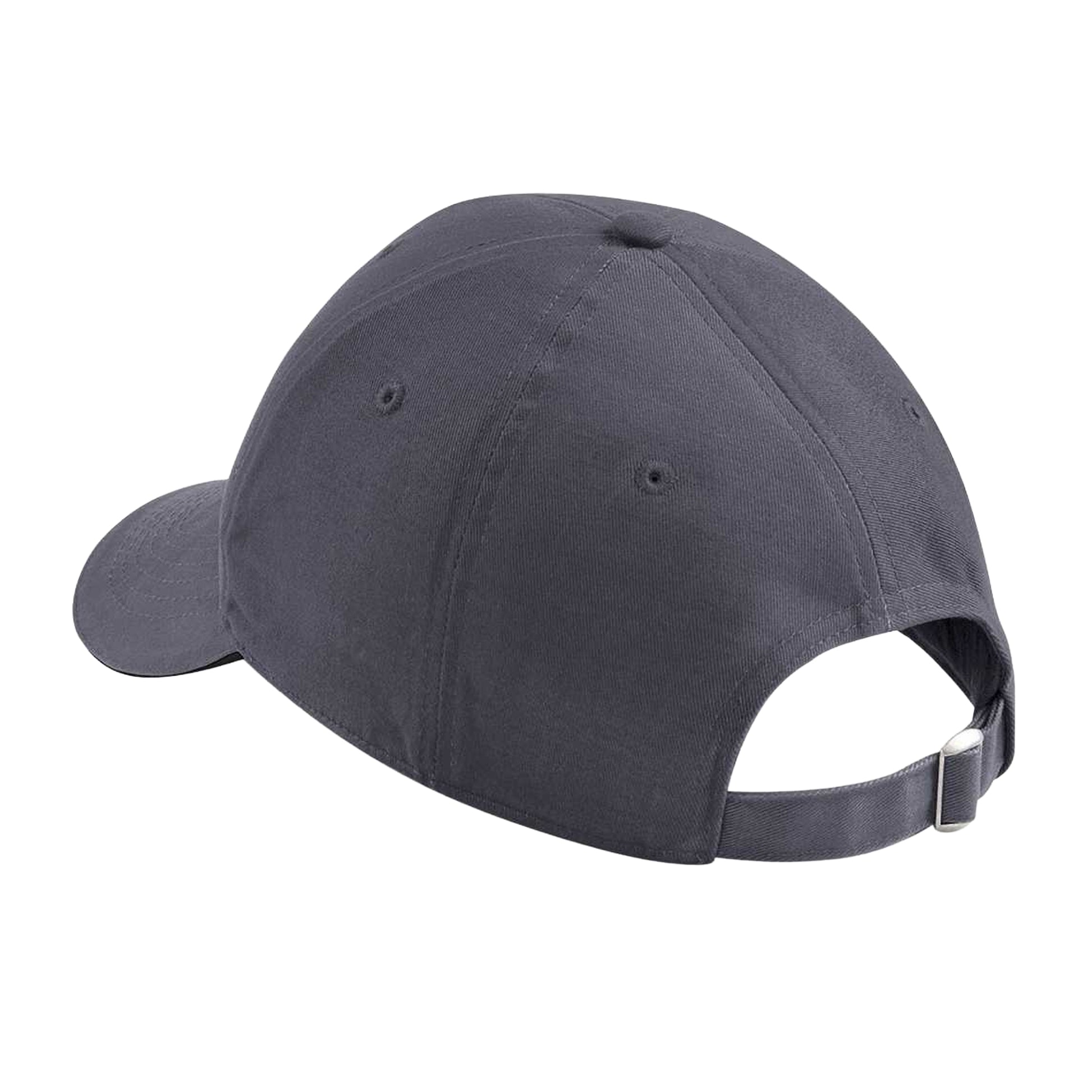 Graphite Grey-Black - Back - Beechfield Adults Unisex Athleisure Cotton Baseball Cap