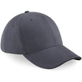 Graphite Grey-Black - Front - Beechfield Adults Unisex Athleisure Cotton Baseball Cap