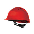 Red - Front - Delta Plus Quartz Rotor Ventilated Safety Work Helmet