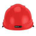 Red - Back - Delta Plus Quartz Rotor Ventilated Safety Work Helmet