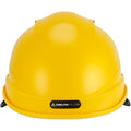 Yellow - Back - Delta Plus Quartz Rotor Ventilated Safety Work Helmet