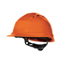 Orange - Front - Delta Plus Quartz Rotor Ventilated Safety Work Helmet