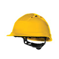 Yellow - Front - Delta Plus Quartz Rotor Ventilated Safety Work Helmet