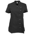 Black - Front - Dennys Womens-Ladies Asymmetric Stud Fastening Beauty Tunic