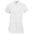 White - Front - Dennys Womens-Ladies Asymmetric Zip Fastening Beauty Tunic
