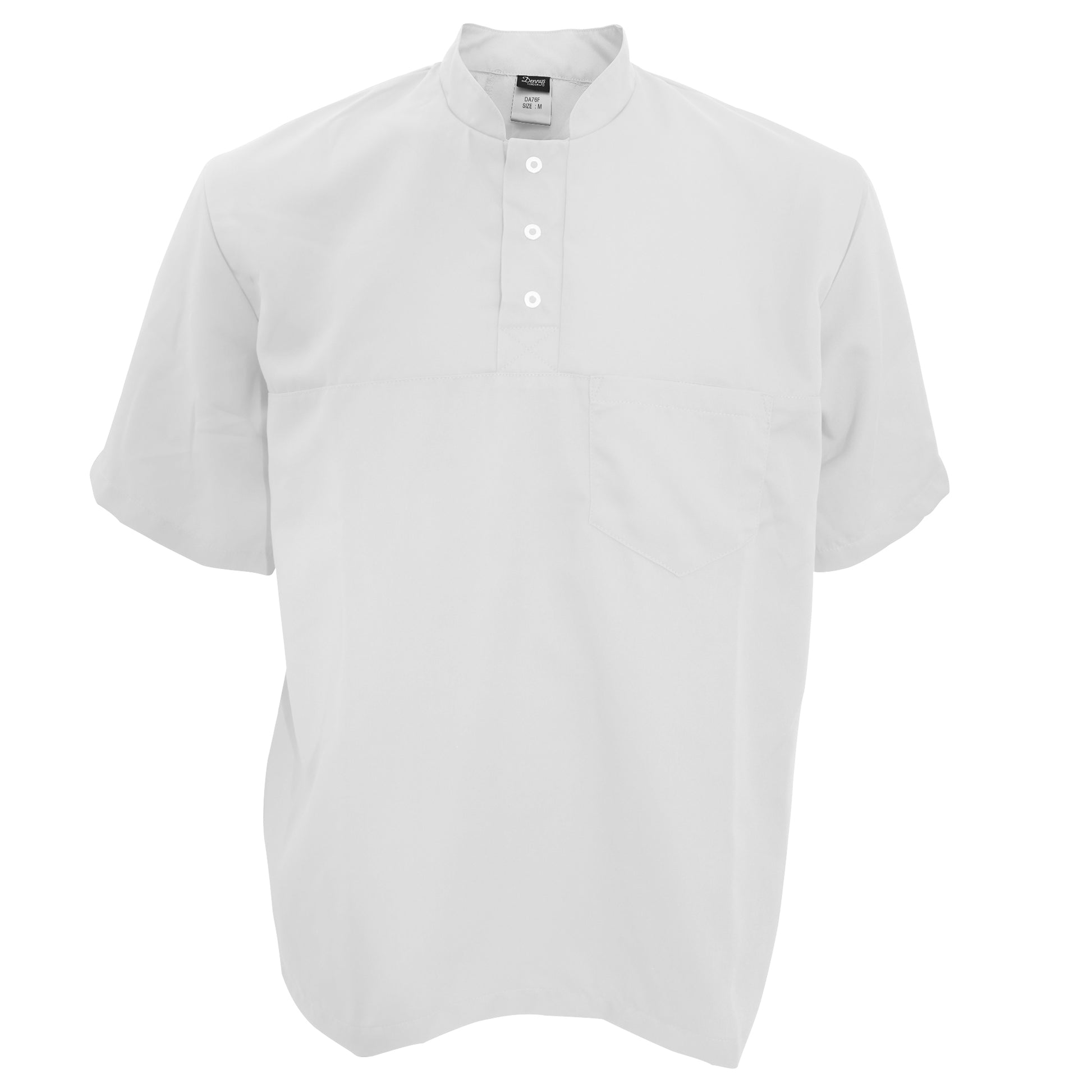 White - Front - Dennys Unisex Stud Fastened Quick Drying Beauty Tunic