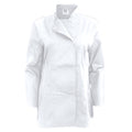 White - Front - Dennys Womens-Ladies Long Sleeve Fitted Chef Jacket