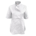 White - Front - Dennys Womens-Ladies Short Sleeve Fitted Chef Jacket