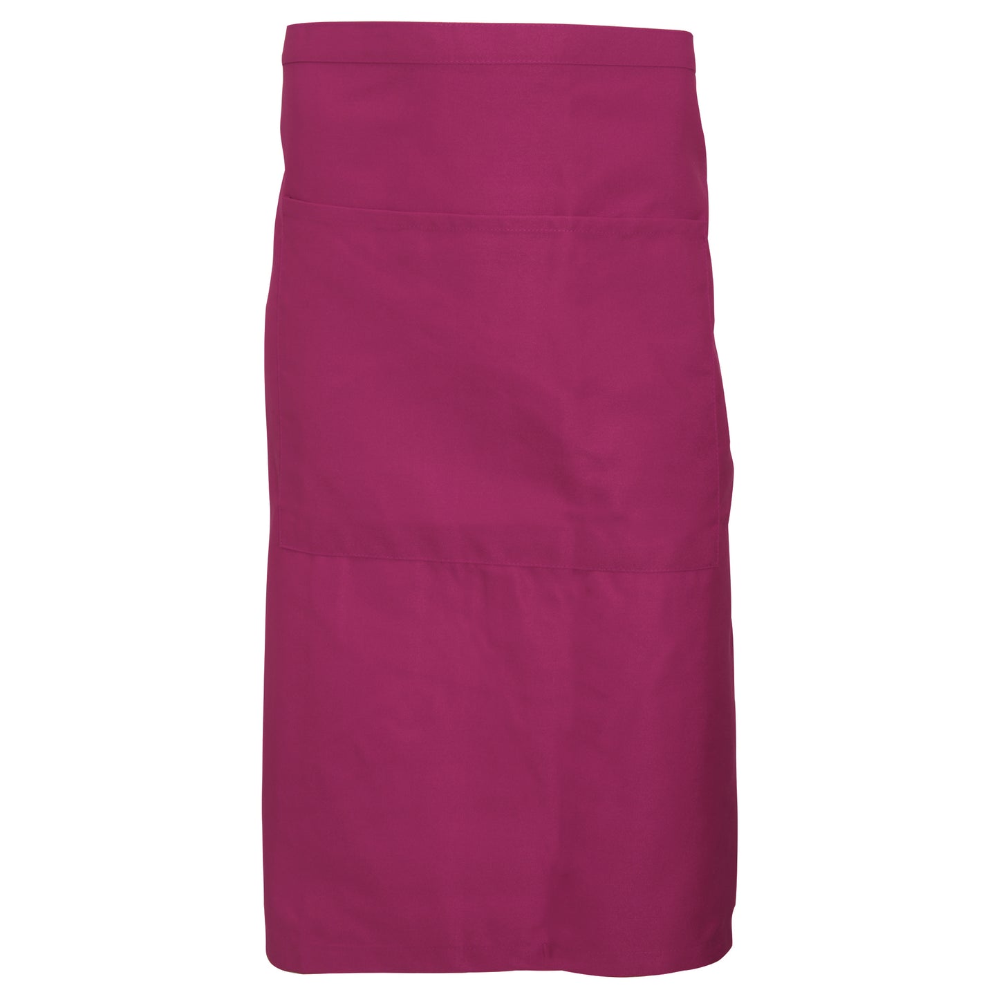 Claret - Front - Dennys Adults Unisex Catering Waist Apron With Pocket