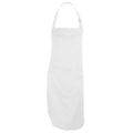 White - Front - Dennys Adults Unisex Catering Bib Apron With Pocket