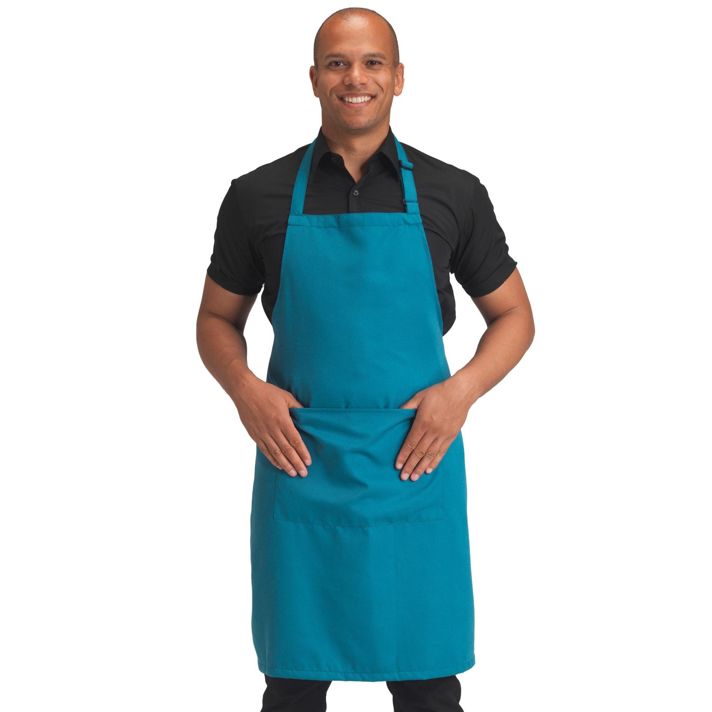 Khaki - Front - Dennys Adults Unisex Catering Bib Apron With Pocket