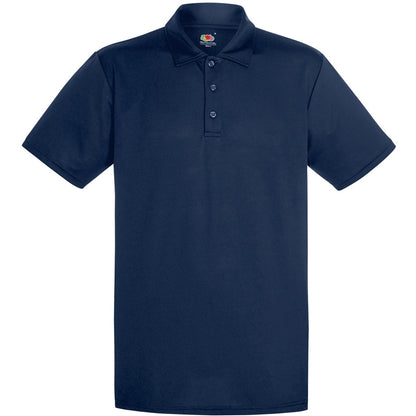 Deep Navy - Front - Fruit Of The Loom Mens Short Sleeve Moisture Wicking Performance Polo Shirt